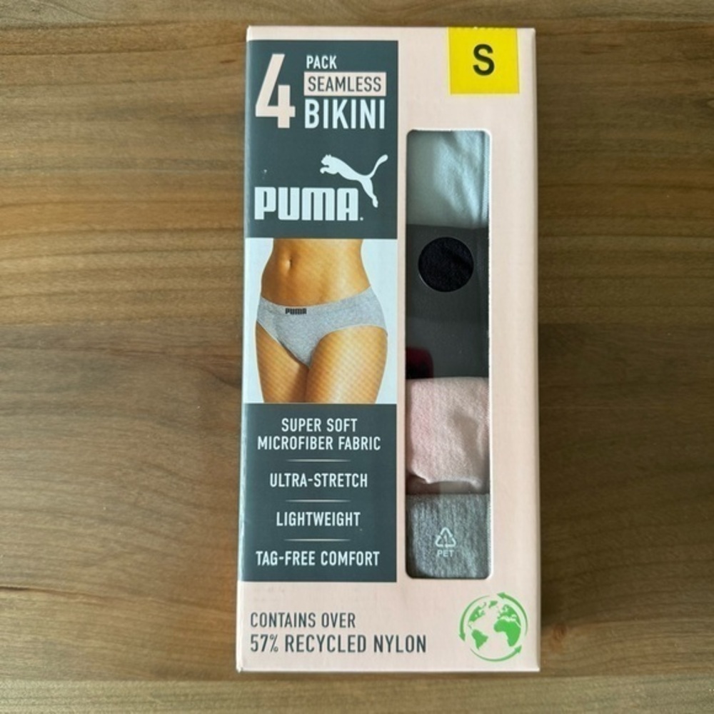 NWB Puma women’s 4-pk. Seamless bikini size small (4-6)